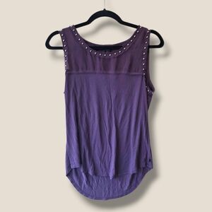 Rock & Republic Purple Studded Tank Top